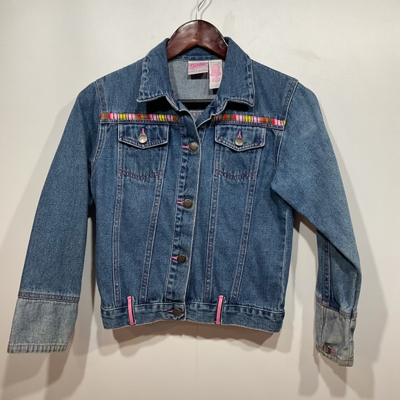 Barbie Jacket, Vintage Denim, “Girls Can Do Anything” Embroidery, Size 12 - Picture 4 of 16